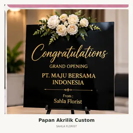 Papan Bunga Akrilik Sukasari